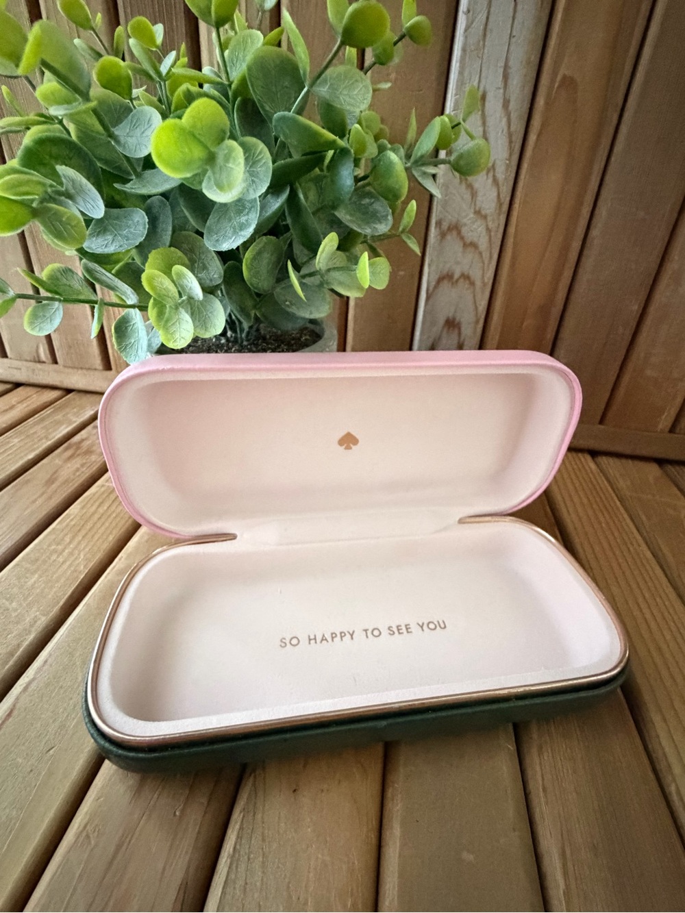 Kate Spade Eyewear Case, Blush Pink Interior